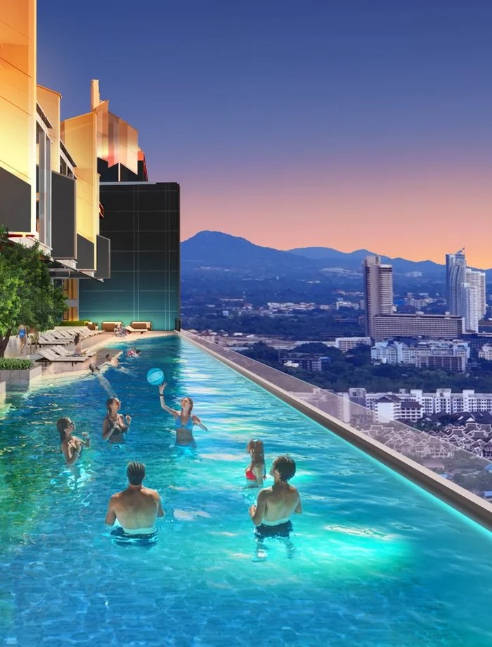 Copacabana Coral Reef Jomtien — rooftop infinity pool
